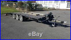 Braked Triple Axle Car Transporter Trailer with Winch Good Condition 6.5m x 2.0m