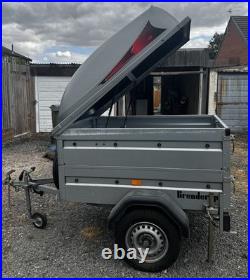 Brenderup 1150S Camping Trailer with 35cm ext sides, ABS lid, Load Stands