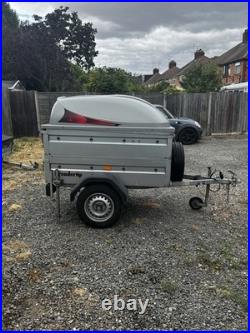 Brenderup 1150S Camping Trailer with 35cm ext sides, ABS lid, Load Stands