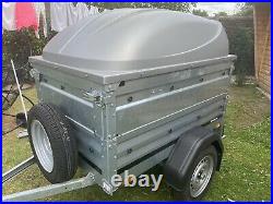 Brenderup 1150S Camping Trailer with lExtended Sides, Lockable Lid