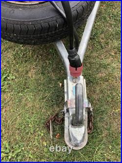 Brenderup 1150 S Camping Trailer, Locking Hydraulic Hinged Lid, Rack Bars, Cover