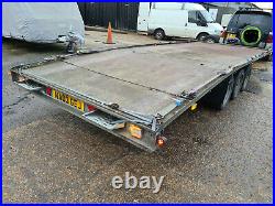 Brenderup 3500kg / 3.5t 21ft Flatbed tri-axle car & boat transporter trailer