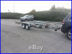 Brenderup Tilt Bed Twin Axle Galvanised Car Transporter Trailer Winch 14 Ft