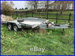 Brenderup tilt car trailer / beaver tail / race car transporter