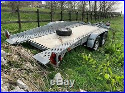 Brenderup tilt car trailer / beaver tail / race car transporter