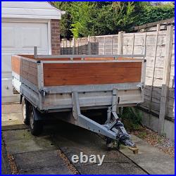 Brenderup twin Axle Braked Trailer 5 X 8 Body. Galvanised Excellent Trailer