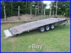Brian James 16ft X 7ft Tri Axle Tilt Bed Car Transporter Trailer 3500kg
