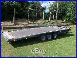Brian James 16ft X 7ft Tri Axle Tilt Bed Car Transporter Trailer 3500kg