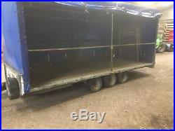 Brian James 16ft flat Tri axle Curtain sided Covered Trailer Car Transporter