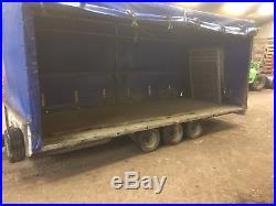 Brian James 16ft flat Tri axle Curtain sided Covered Trailer Car Transporter