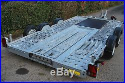 Brian James C4 Blue Car Transporter Trailer (13ft x 6ft 6) Race Rally Recovery