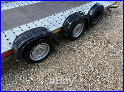 Brian James Car A4 Transporter Trailer Twin Axle + Extras 4.5m GOOD