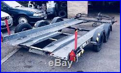 Brian James Car Transporter Trailer Twin Axle 2500KG With Tyre Rack + Winch