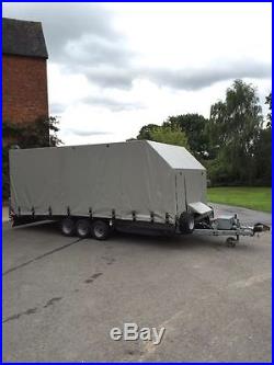 Brian James Tri Axle Hydraulic Tilt Bed Covered Car Transporter Trailer