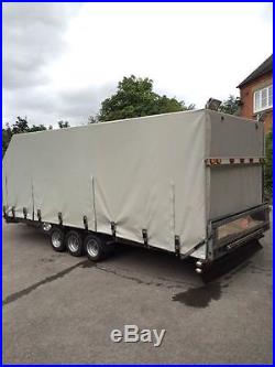Brian James Tri Axle Hydraulic Tilt Bed Covered Car Transporter Trailer