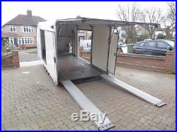 Brian James motor shuttle enclosed covered car transporter trailer 2011