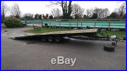 Brian james18ft(5.5m)bed tri-axle 3500kg tilt car transporter/recovery trailer