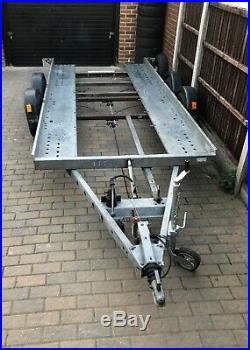 Brians James car Transporter hydraulic Tilt bed twin axle braked Trailer
