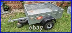 Caddy metal box trailer, camping with cover, spare wheel collection only Caddy metal box trailer, camping with cover, spare wheel collection only