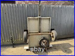 Caddy metal box trailer, camping with cover, spare wheel collection only Caddy metal box trailer, camping with cover, spare wheel collection only