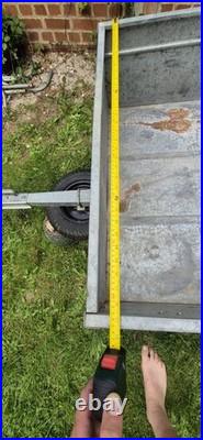 Caddy metal box trailer, camping with cover, spare wheel collection only Caddy metal box trailer, camping with cover, spare wheel collection only