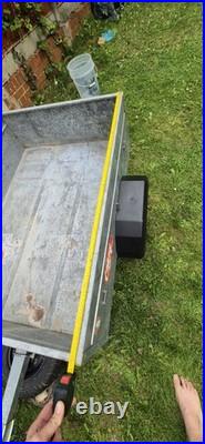 Caddy metal box trailer, camping with cover, spare wheel collection only Caddy metal box trailer, camping with cover, spare wheel collection only