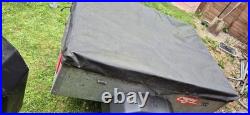 Caddy metal box trailer, camping with cover, spare wheel collection only Caddy metal box trailer, camping with cover, spare wheel collection only