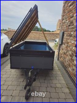 Camping Trailer With Lift Up Lid And Roof Bars For Bike Racks Or Roof Box Etc