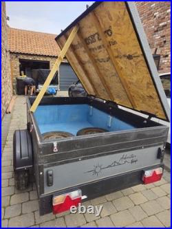 Camping Trailer With Lift Up Lid And Roof Bars For Bike Racks Or Roof Box Etc