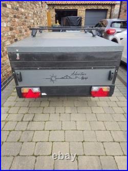 Camping Trailer With Lift Up Lid And Roof Bars For Bike Racks Or Roof Box Etc