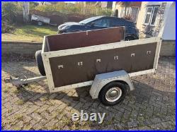 Car Trailer 6ft x 4ft x 2ft in good condition with tail & brake lights