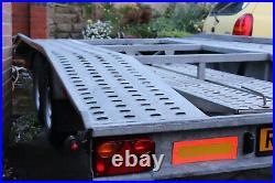 Car Trailer Transporter Twin Axle Heavy Duty Galvanised 2700 KG Gvw With Straps