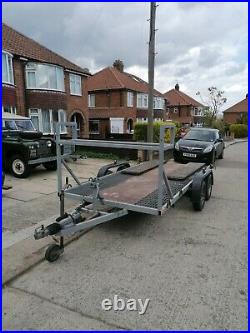 Car Trailer Transporter Twin Axle with Tyre Rack