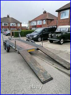 Car Trailer Transporter Twin Axle with Tyre Rack