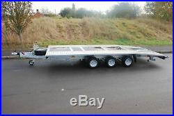 Car Transporter Trailer Beavertail 3500kg Al-ko Triple Axle 14,7ft X 6,8ft