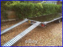 Car Transporter Trailer flat bed transport trailer twin axle