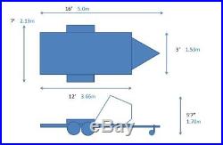 Car trailer transporter, twin axle race car transporter 16'x7' 2 tonne