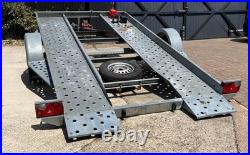 Car transporter trailer 1500 kg Braked single axle Tilt Bed Galvanised used Car transporter trailer 1500 kg Braked single axle Tilt Bed Galvanised used