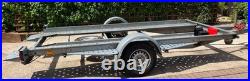 Car transporter trailer 1500 kg Braked single axle Tilt Bed Galvanised used Car transporter trailer 1500 kg Braked single axle Tilt Bed Galvanised used