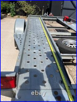 Car transporter trailer 1500 kg Braked single axle Tilt Bed Galvanised used Car transporter trailer 1500 kg Braked single axle Tilt Bed Galvanised used
