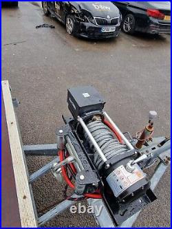 Car transporter trailer 3500kg twin axle with 12000lbs winch