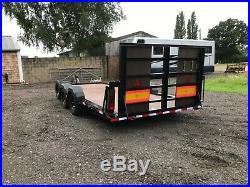 Car transporter trailer/Plant trailer, Braked, Twin axle, Winch, 3000kg