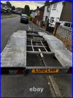 Car transporter trailer hire long 2600kg. Straps supplied. Flexible pick up