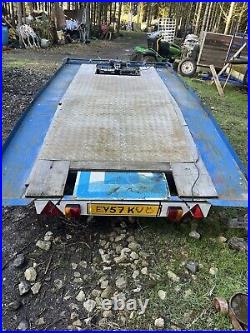 Car transporter trailer twin axle braked'Tilt Bed