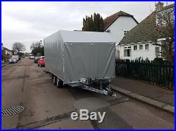 Car transporter trailer twin axle covered