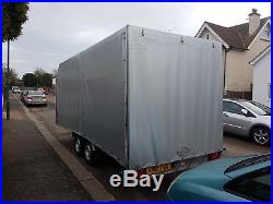 Car transporter trailer twin axle covered