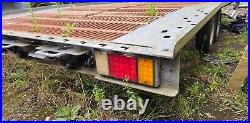 Car transporter trailer with winch