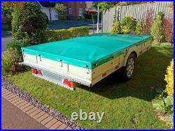 Caravan chassis braked car trailer single axle heavy duty with cover Caravan chassis braked car trailer single axle heavy duty with cover