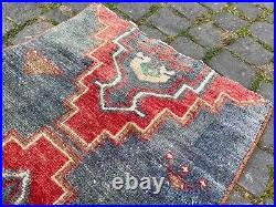 Carpet, Bohemian wool runner rug, Turkish vintage handmade rug runner, 1,8x5,7 ft