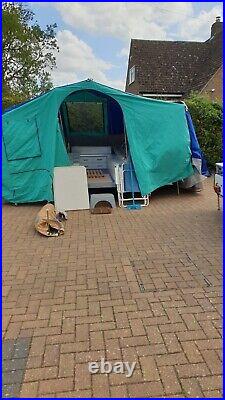 Conway trailer tent used, 6 berth, in blue excellent condition for year